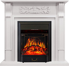 Royal Flame Venice с очагом Majestic FX Black фактурный белый