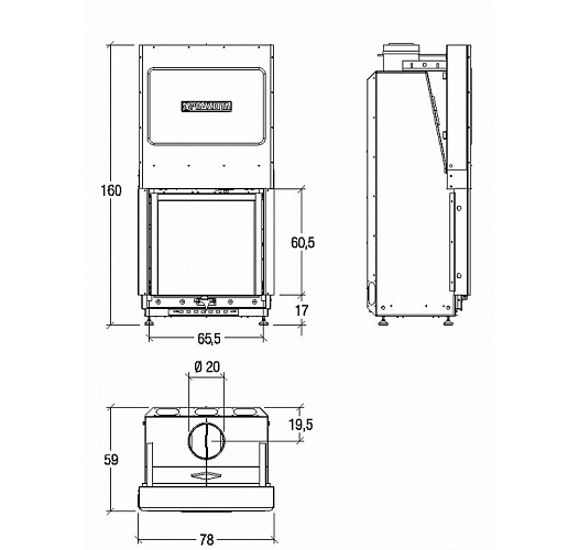 Каминная топка Piazzetta me 65/60_1