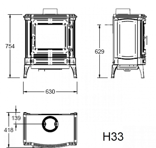 Чугунная печь H33, графит (Efel/Nestor Martin)_1